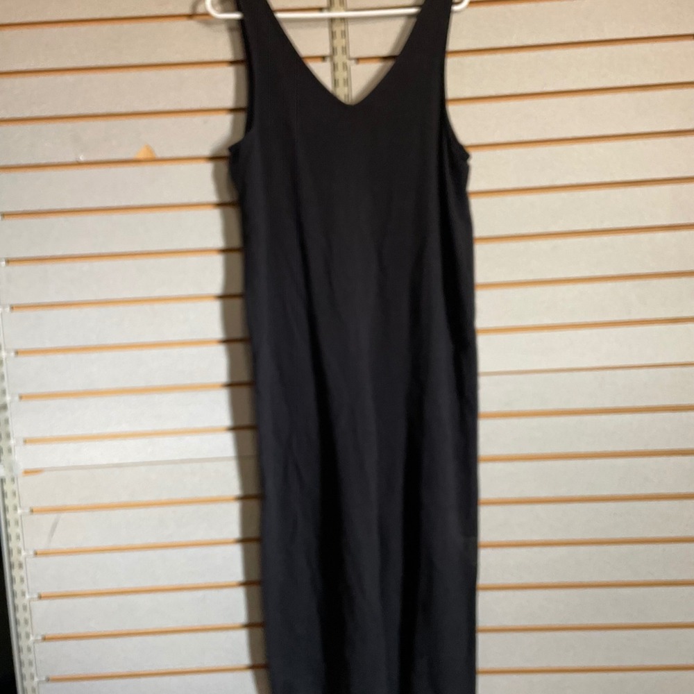 Double Zero Black Sleeveless V-Neck Wide Leg Jumpsuit Womens Medium Relaxed Fit
